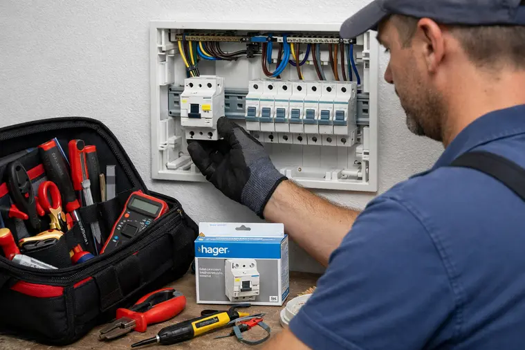 Villanyszerelés és áramvédő kapcsoló (Fi-relé) biztonsági beszerelése